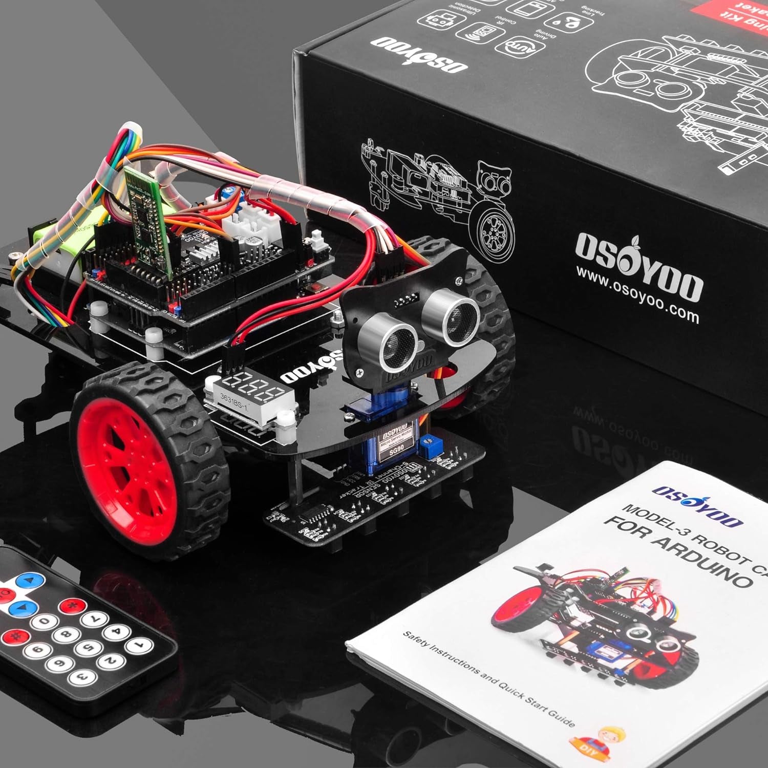 Smart Robot Car Kit for Arduino to Learn Programming and Get Hands on Experience of Robotic Assembly for Adults and Kids