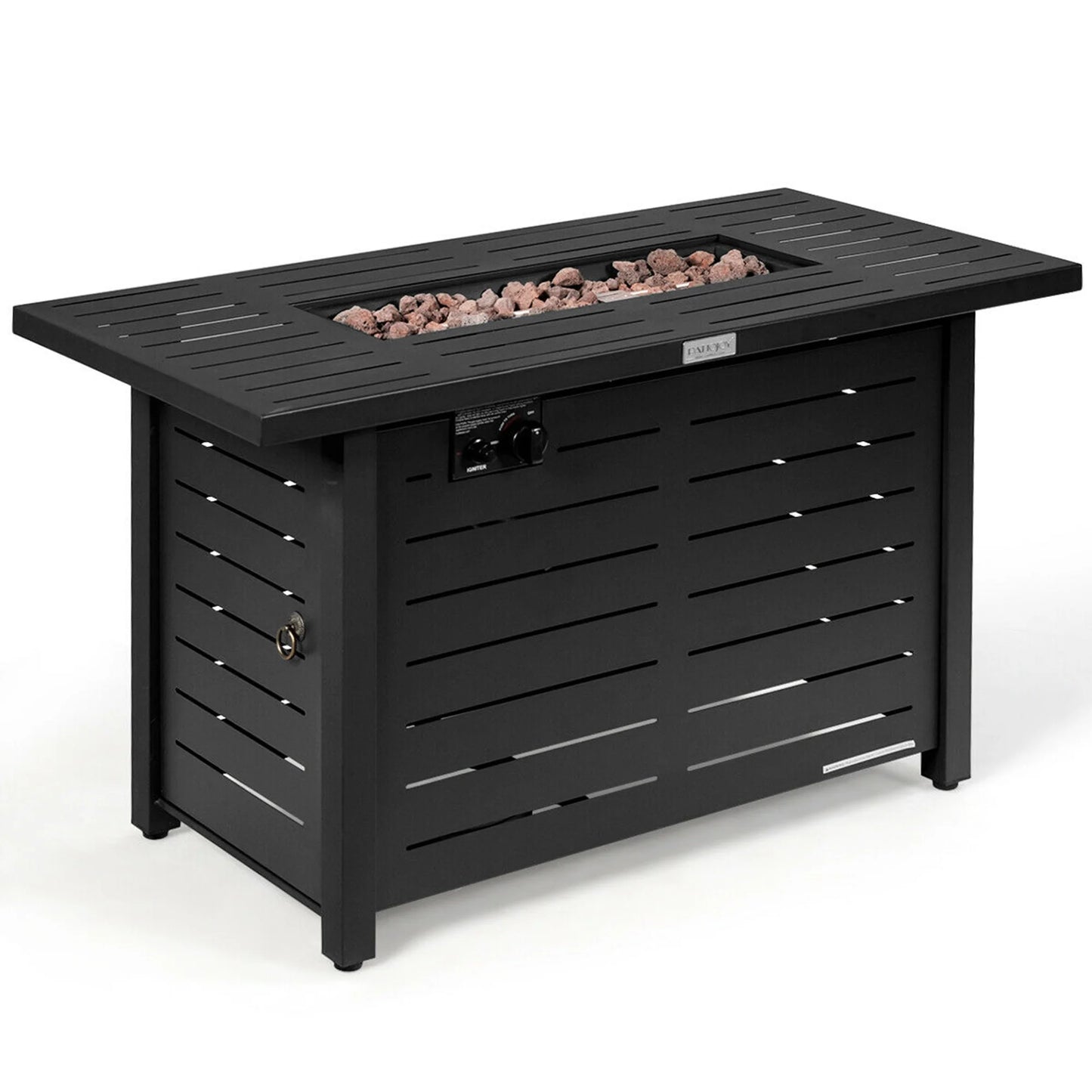 42'' Rectangular Propane Gas Fire Pit 60,000 Btu Heater Outdoor Table W/ Cover - Design By Technique