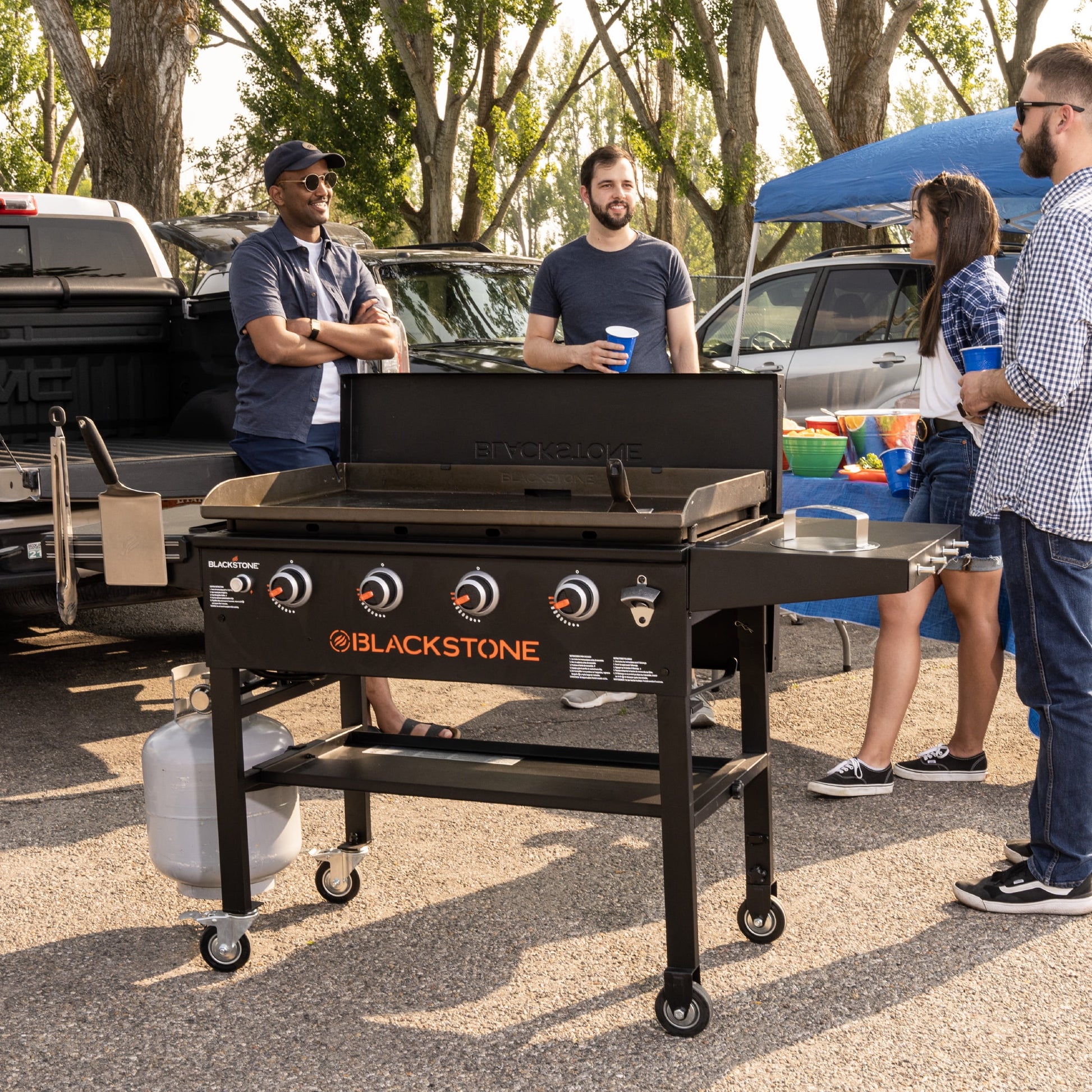 Original 4-Burner 36" Propane Omnivore Griddle with Hard Cover