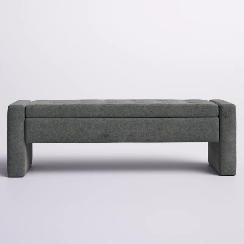 Anthonique Fabric Upholstered Storage Ottoman, Storage Bench