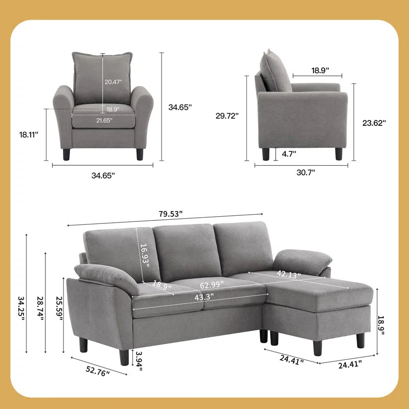 Juliani 3 - Piece Living Room Set - Design By Technique