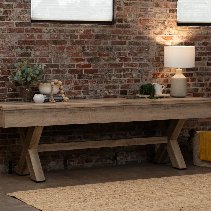 White Oak LED Shuffleboard Table with Buffet Top