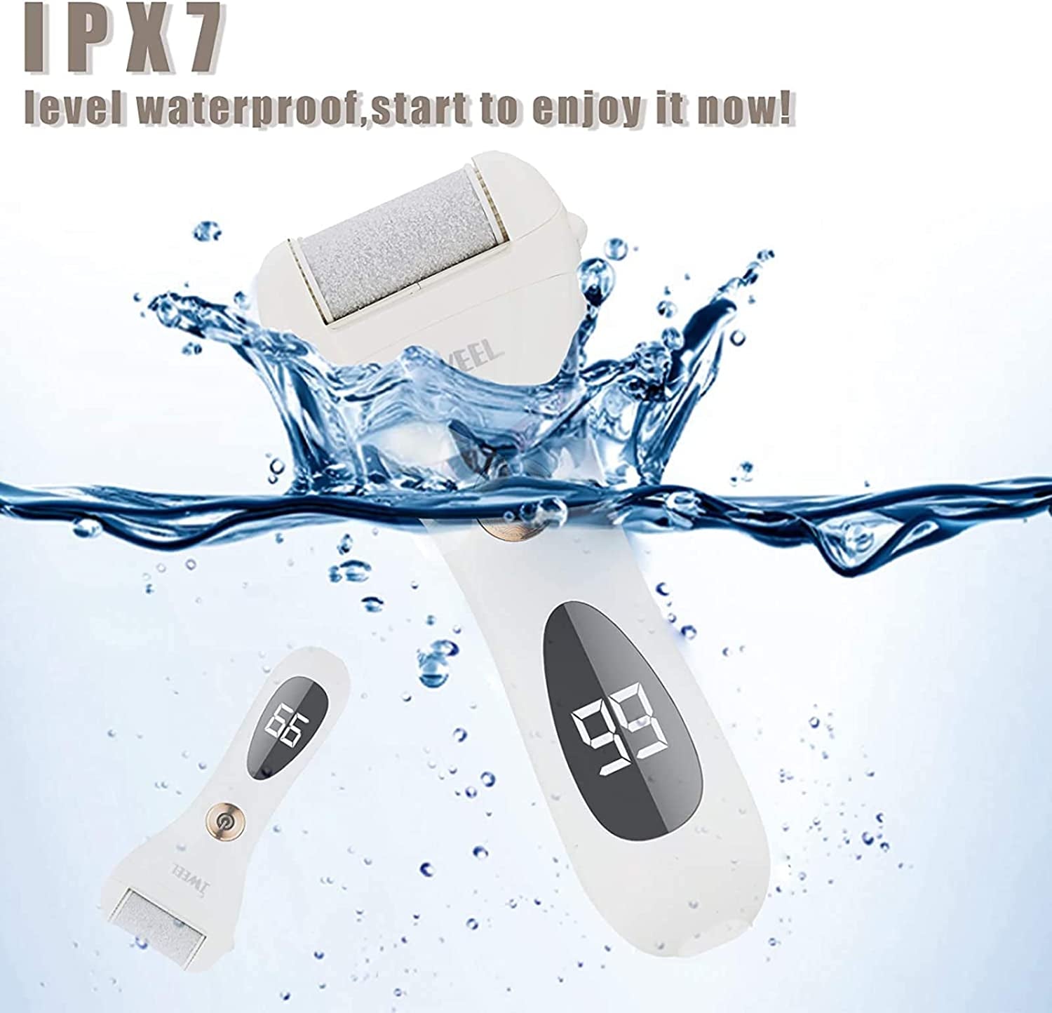 Callus Remover for Feet Shaver Rechargeable Electric Foot File Pedicure Tools for Feet Professional Callous Shaver Waterproof Pedicure Kit for Cracked Heels and Dead Skin