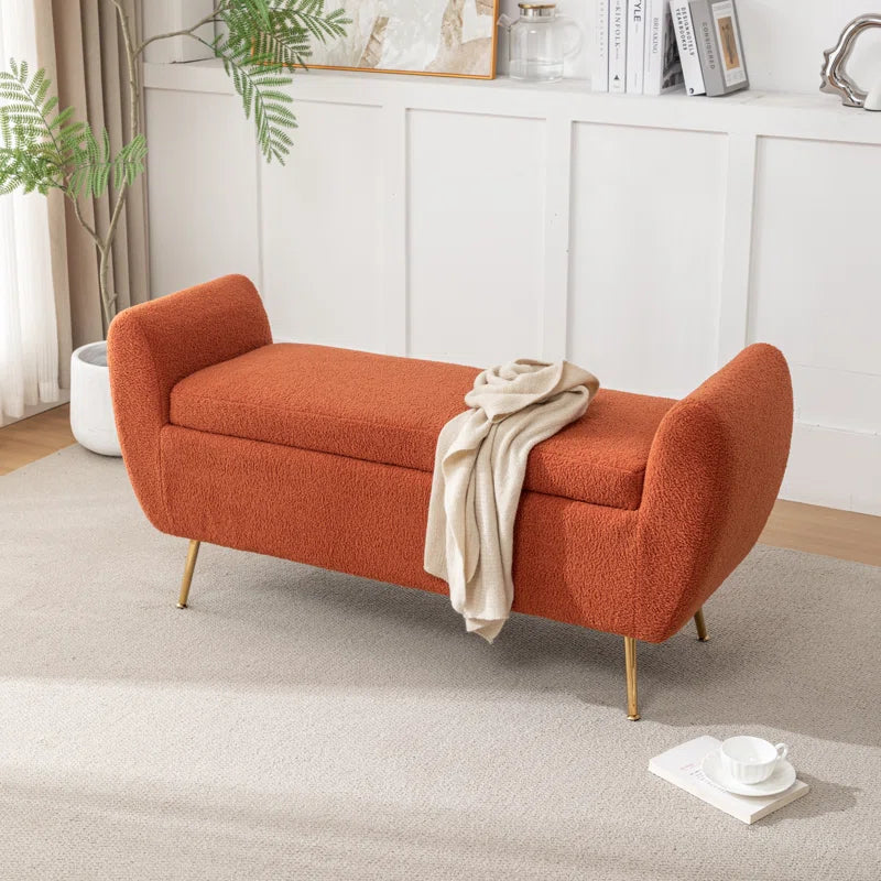 Kaybree Upholstered Flip Top Storage Bench