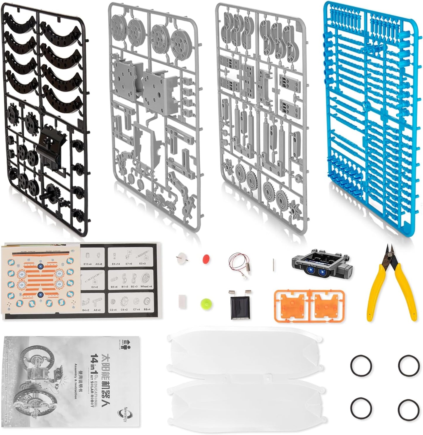 14-In-1 Solar Robot Kit, Educational STEM Science Toy, DIY Solar Power Building Kit, Gift for Kids Boys Girls 8 9 10 11 12 Years Old