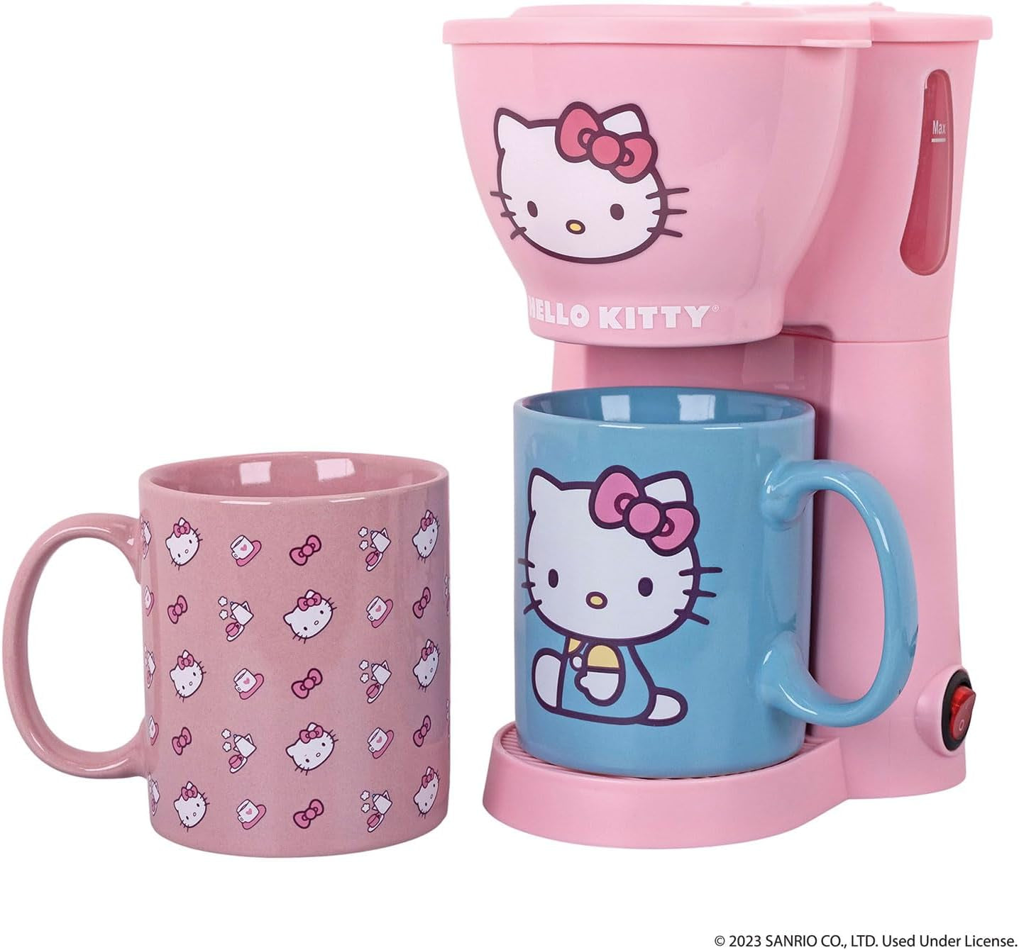 Hello Kitty Coffee Maker Gift Set with 2 Mugs