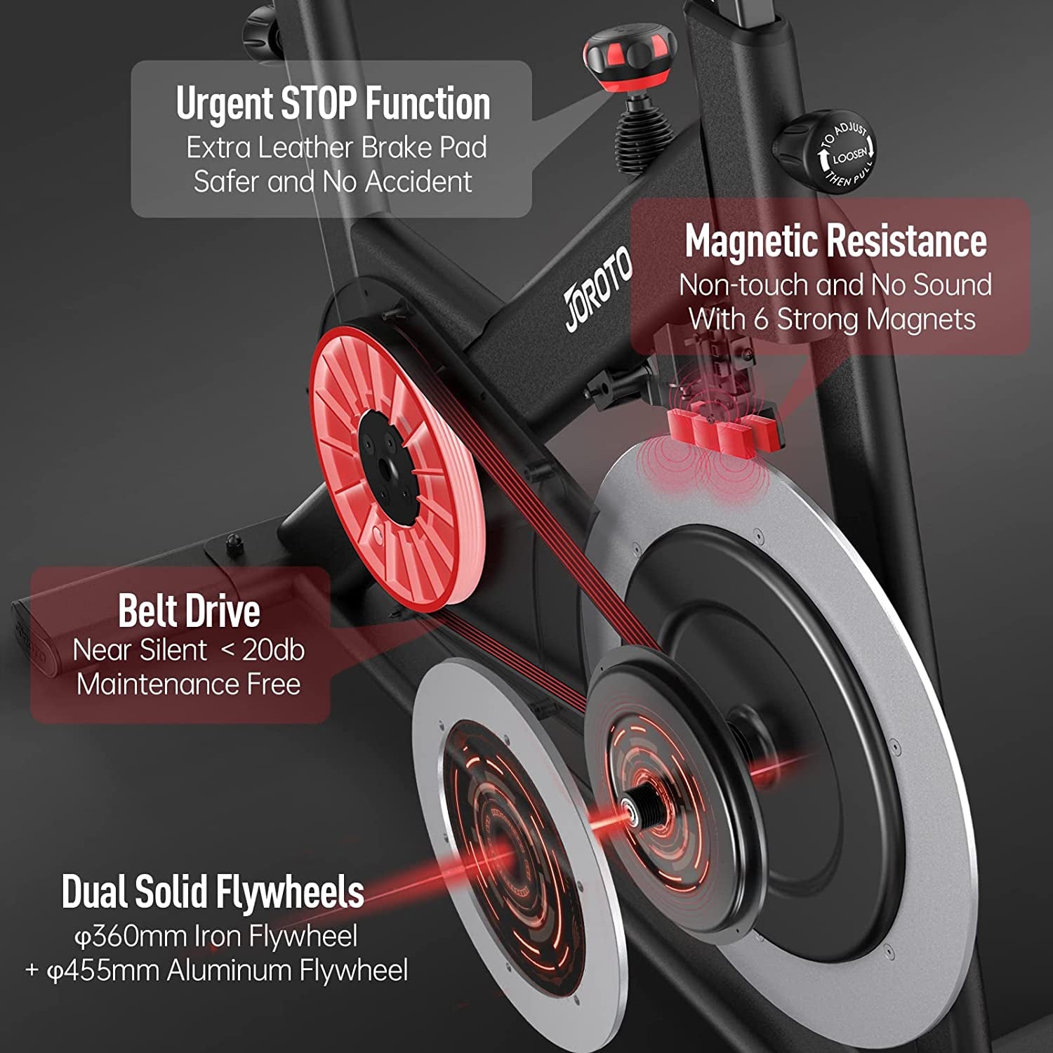 X4S Exercise Bike,Stationary Bike for Home Cardio Gym,Indoor Cycling Bike with Bluetooth Heart Rate,Workout Bike with Readable Magnetic Resistance,330Lbs Weight Capacity