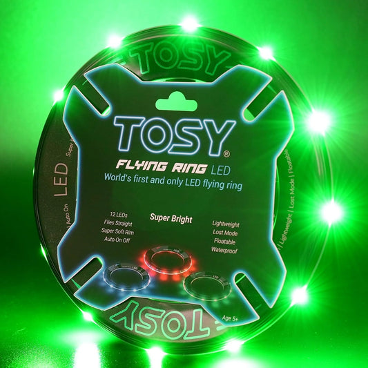 Flying Ring - 12 Leds, Super Bright, Soft, Auto Light Up, Safe, Waterproof, Lightweight Frisbee, Cool Birthday, Camping, Easter Basket Stuffers & Outdoor/Indoor Gift Toy for Boys/Girls/Kids