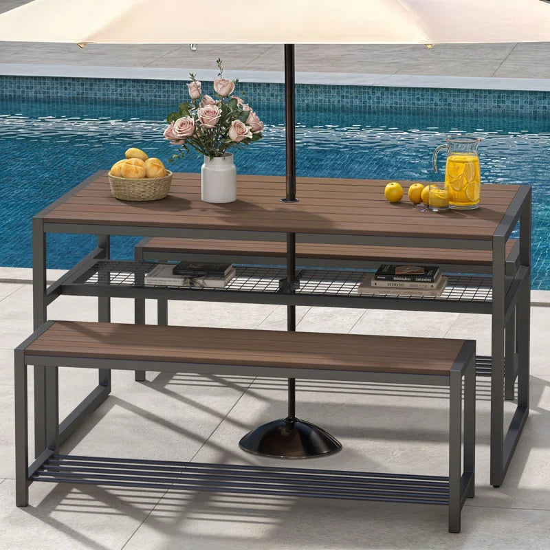 Ratcliffe 4 - Person Rectangular Outdoor Dining Set