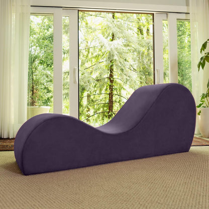 Sleek Chaise Lounge for Yoga-Made in the Usa-For Stretching, Relaxation, Exercise & More, 60D X 18W X 26H Inch, Aubergine