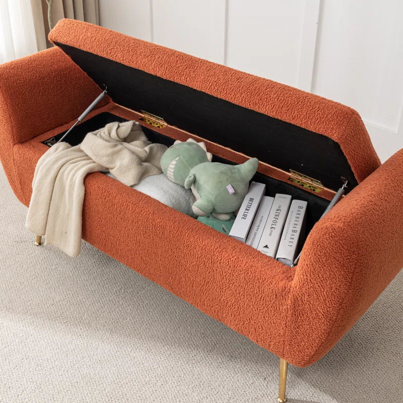 Kaybree Upholstered Flip Top Storage Bench