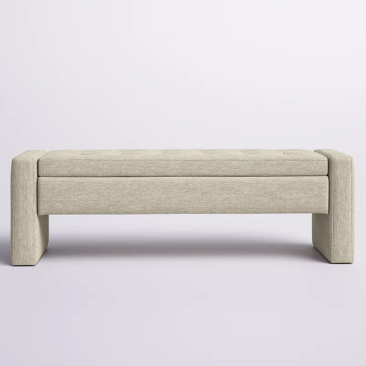 Anthonique Fabric Upholstered Storage Ottoman, Storage Bench