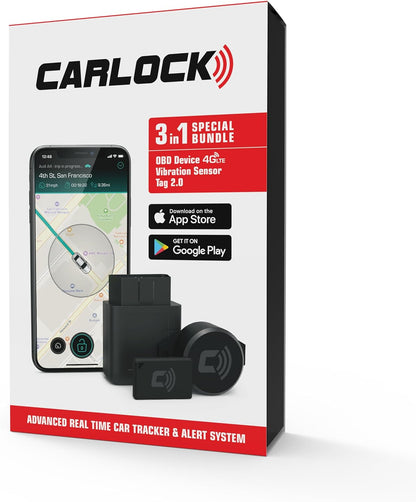 Ultimate Security Bundle 2.0: Real-Time Tracker, Alarm, Bluetooth Vibration Sensor & TAG Accessory. Total Car Protection in One Powerful Package!