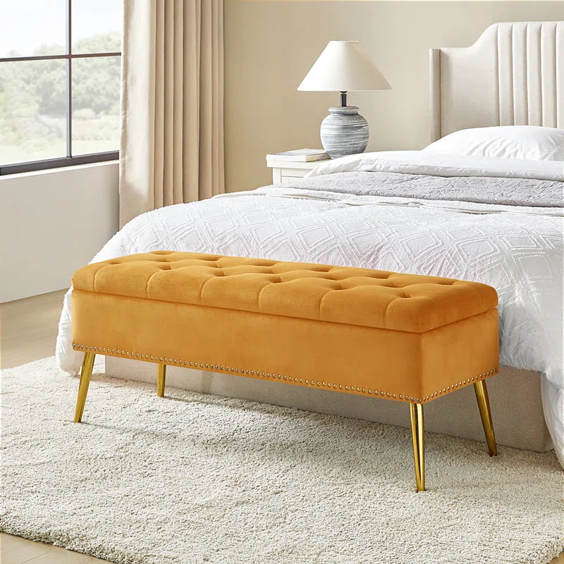 Kajana Upholstered Flip Top Storage Bench