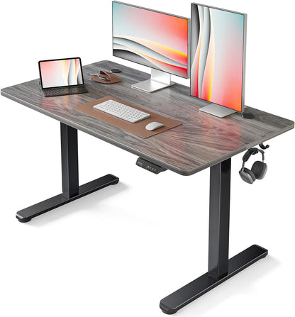 Electric Standing Desk, 48 X 24 Inches Height Adjustable Stand up Desk, Sit Stand Home Office Desk, Computer Desk, Gray