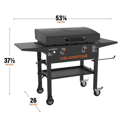 2-Burner 28” Propane Griddle with Hood and Omnivore Griddle Plate