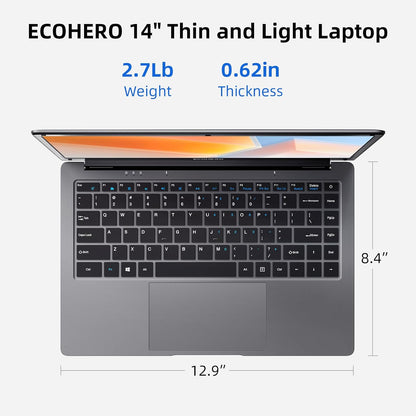 2024 New Laptop Computer, 8GB DDR4 RAM 256GB SSD, Intel Celeron J4005 Processor up to 2.7Ghz, 14 Inch HD Display, Thin & Portable Notebook PC with Webcam/Wifi/Bluetooth