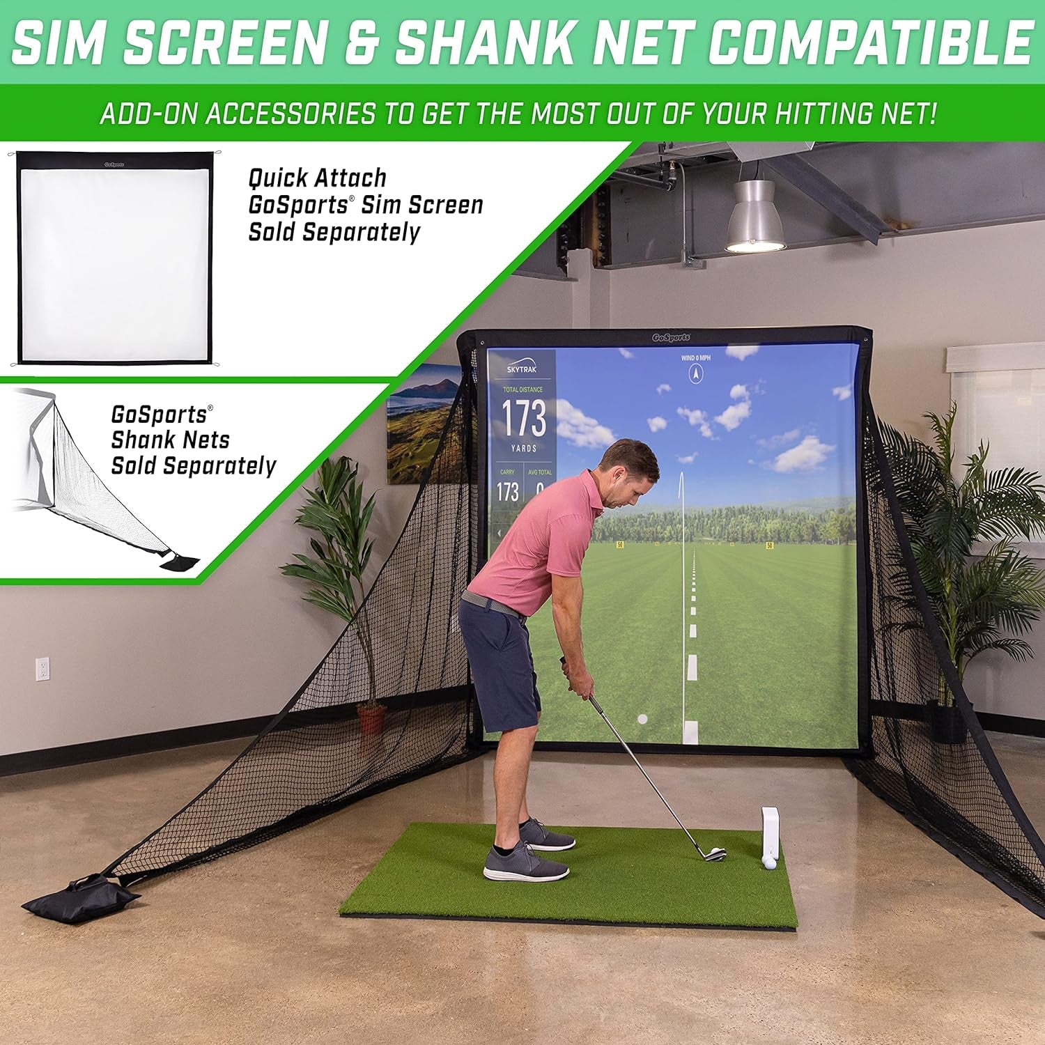 Elite Golf Practice Net with Steel Frame - Choose 10' or 7' Size