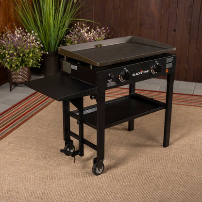 2-Burner 28" Griddle Cooking Station with Side Shelf