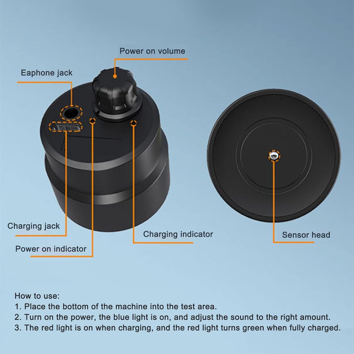 Sound Amplifier, Enhanced Microphone Audio Ear Listening Device Amplifier through Wall Door Voice Tool Wall Pipe Leak Listen Detector Wireless 12Ma High Strength