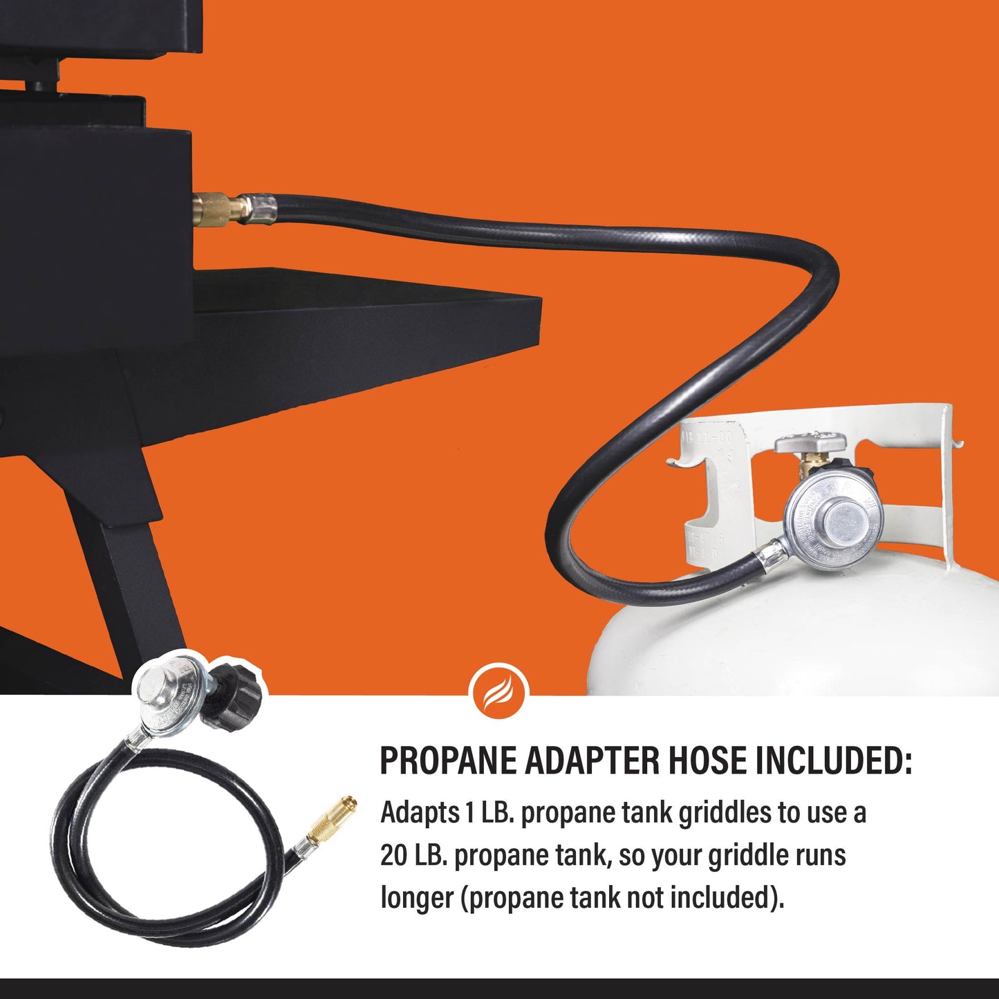 Adventure Ready 22" Propane Griddle with Stand and Adapter Hose