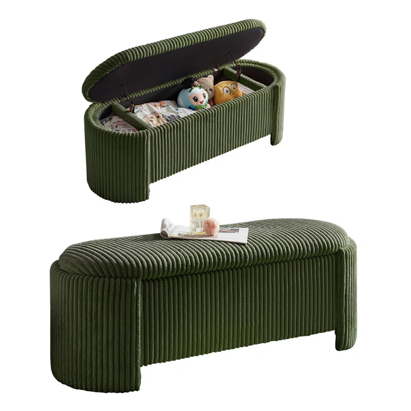 Nikoma Corduroy Upholstered Storage Bench