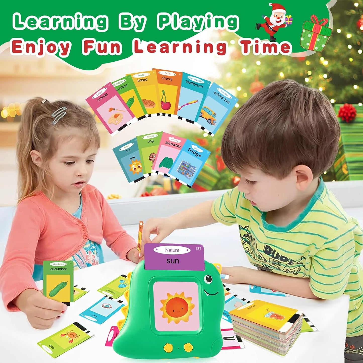 510 Words Pocket Speech Talking Flash Cards - Montessori Speech Buddy Early Learning Speech Buddy Flashcards for Toddlers, Audible Educational Device Speech Therapy Materials Development Sensory Toys