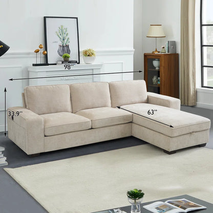 Mahwah 98'' Upholstered Sofa