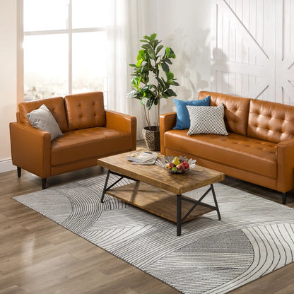 Bailly 2 - Piece Faux Leather Living Room Set - Design By Technique