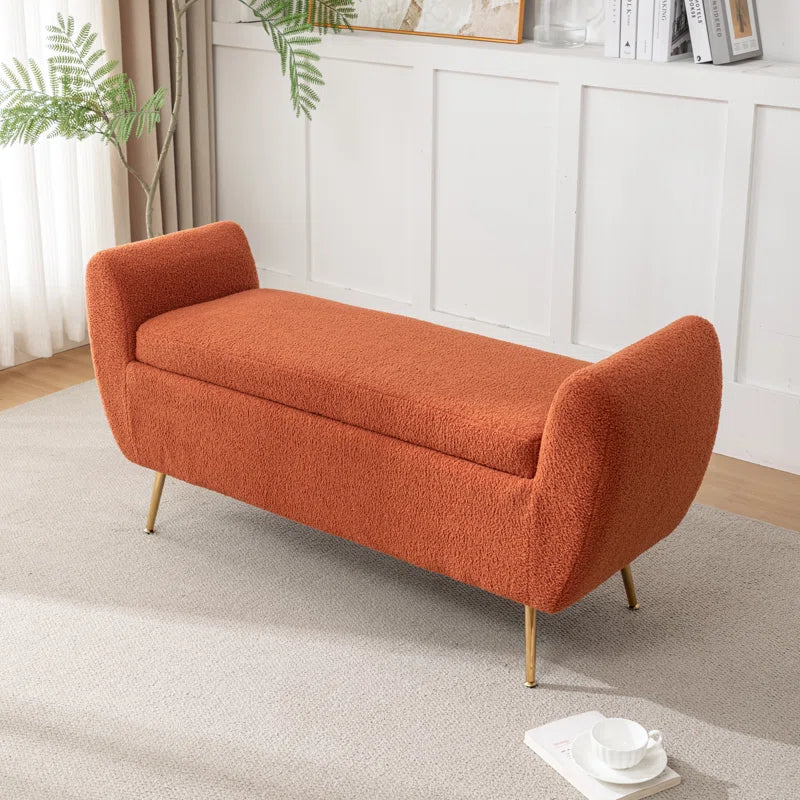 Kaybree Upholstered Flip Top Storage Bench