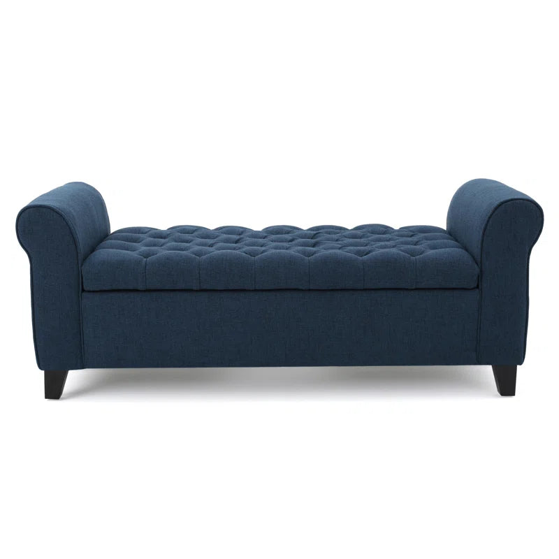 Claxton Polyester Upholstered Storage Bench