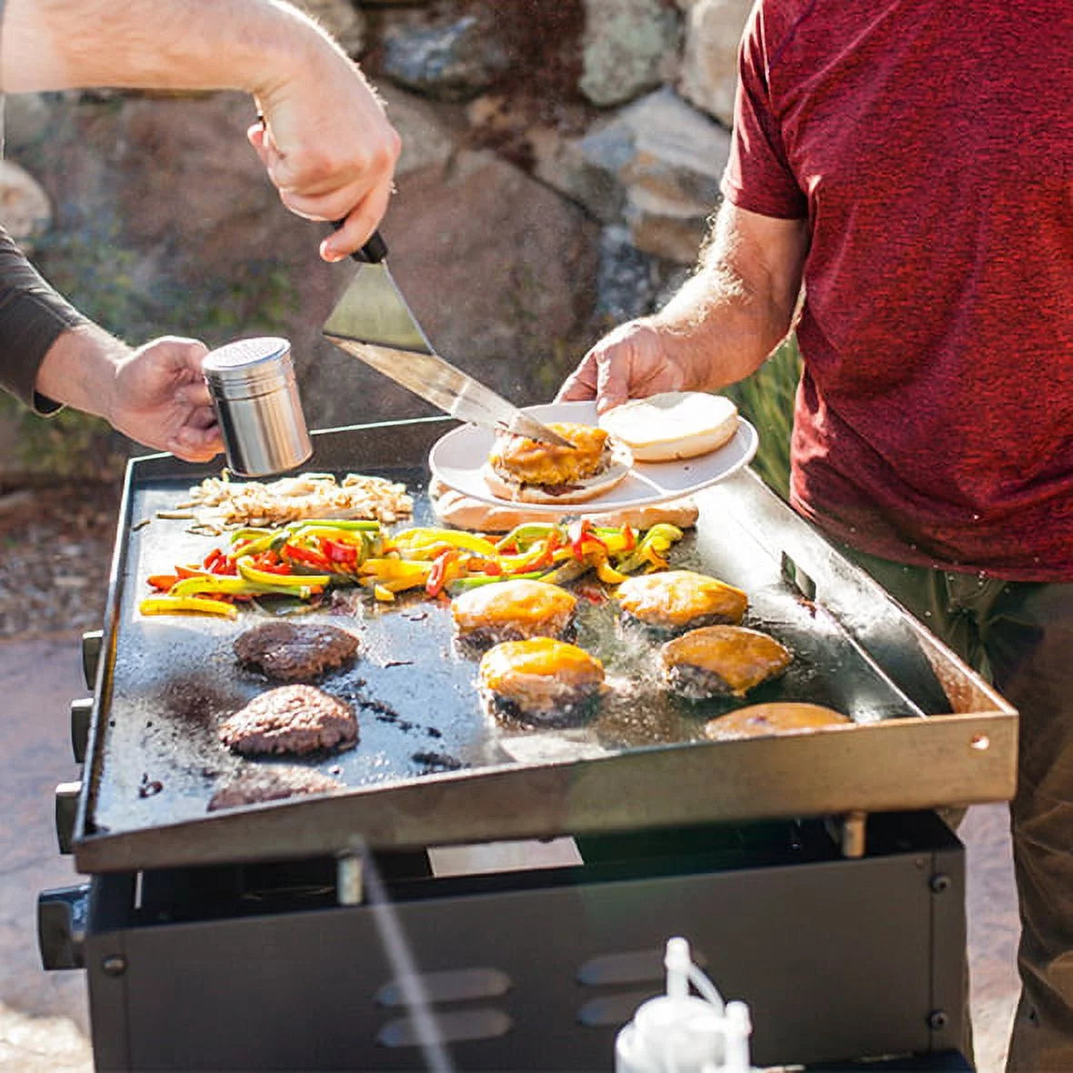 4-Burner 36" Griddle Cooking Station W/ Rear Grease Management