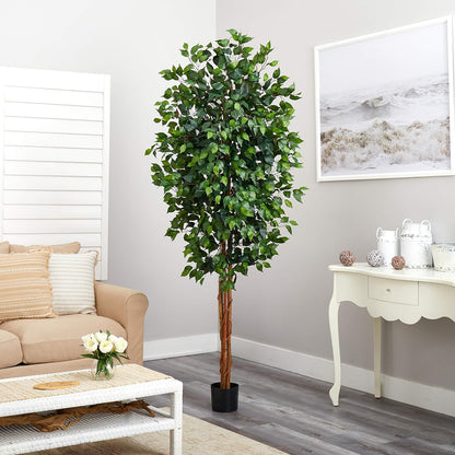 7Ft. Ficus Artificial Tree, Green