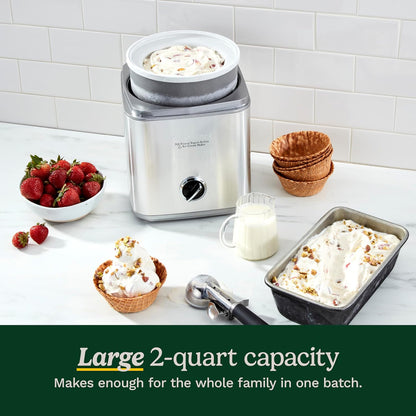 Ice Cream Maker Machine, 1.5 Quart Sorbet, Frozen Yogurt Maker, Double Insulated, White, ICE-21P1