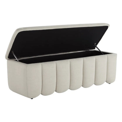 Jeddo Polyester Blend Upholstered Storage Bench