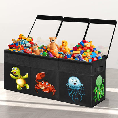 Toy Box Chest for Kids,155L Extra Large Collapsible Toy Storage Organizer with Lids Large Toy Box Chest Bin for Boys,Girls,Playroom, Closet