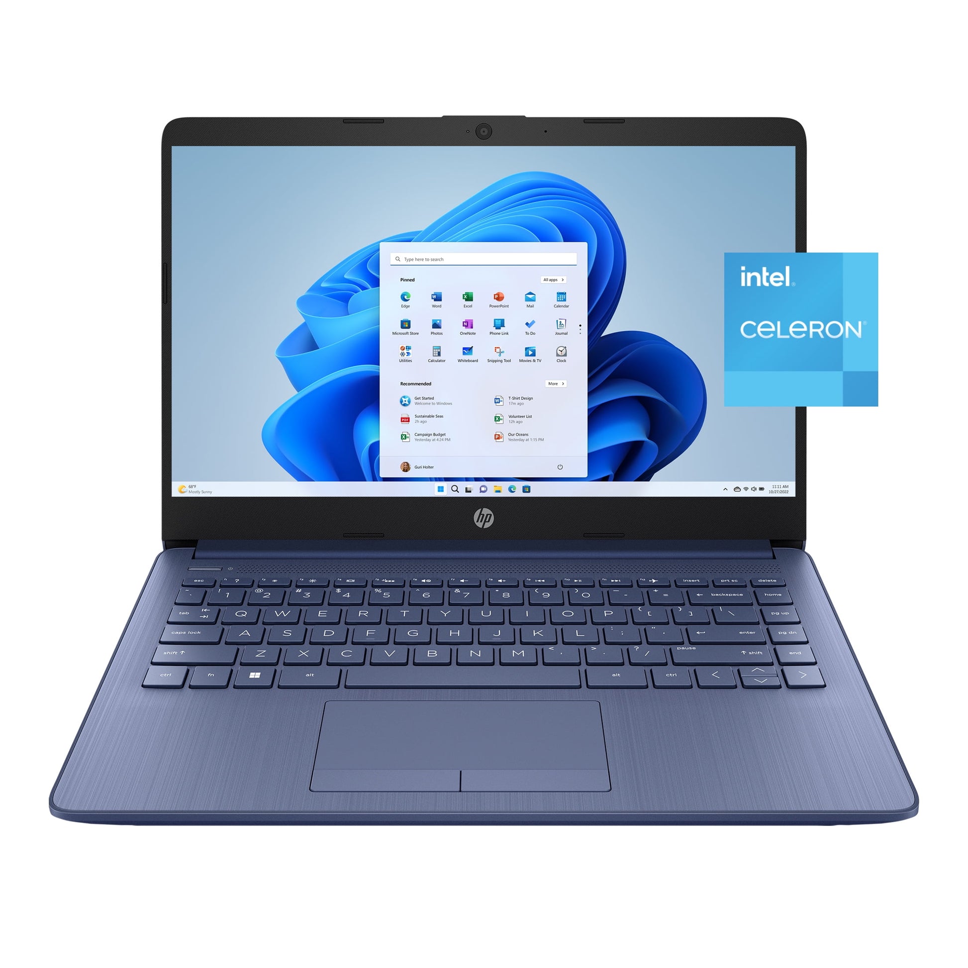 Stream 14 Inch Laptop Intel Processor N4120 4GB RAM 64GB Emmc Blue (12-Mo. Microsoft 365 Included)