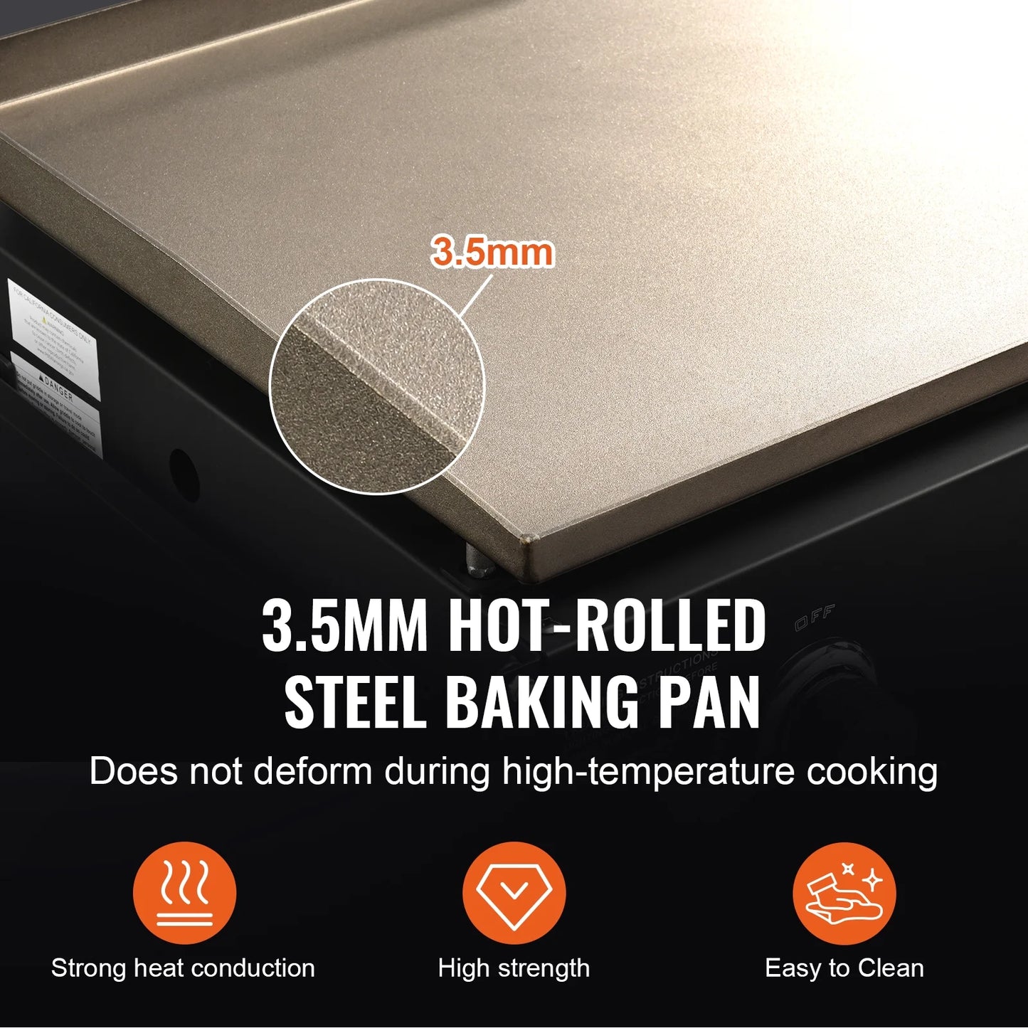 4-Burner 36" Griddle Cooking Station Countertop Commercial Gas Griddle Flat Top Grill Hot Plate Restaurant Cart