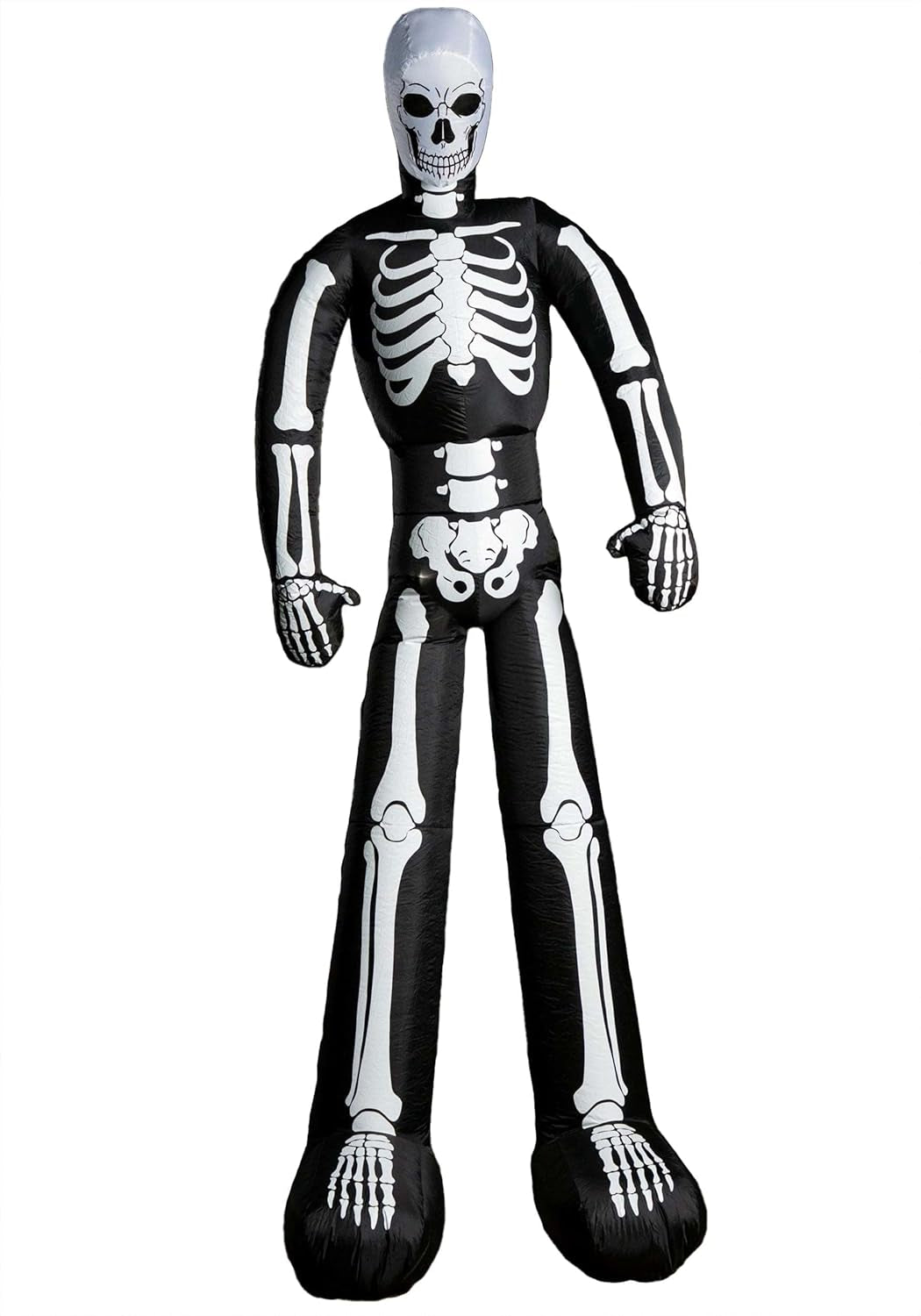 12FT Inflatable Skeleton Outdoor & Indoor Decoration, Black Bone Front Yard Airblown Display Standard