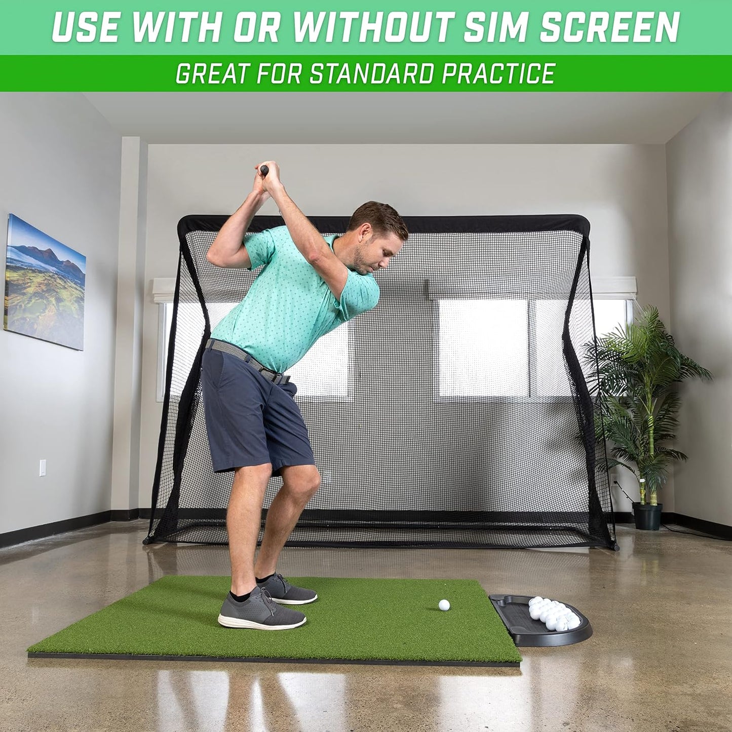 Golf Simulator Practice Bundle - Choose 10' or 7' Size