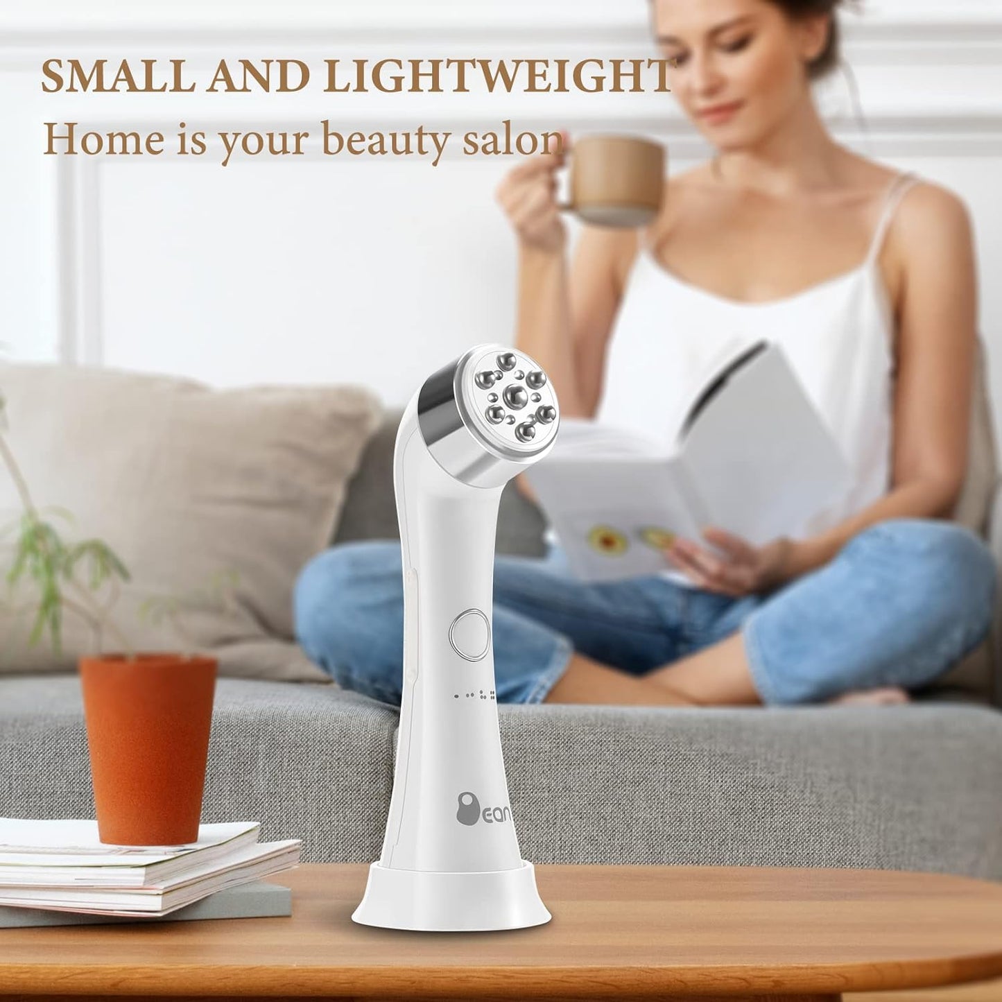 Facial Massager Skin Tightening Machine, 4 Color LED Light Therapy Machine, Promote Face Cream Absorption Strengthening Elasticity Modifying Wrinkles Professional Care Anti-Aging Skin Care Tools.