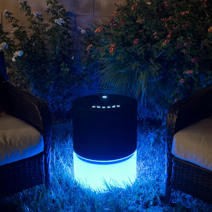 Nova Outdoor Side Table W/Built-In Speaker System, RGB Light Ring Mood Lighting & Wireless Charging