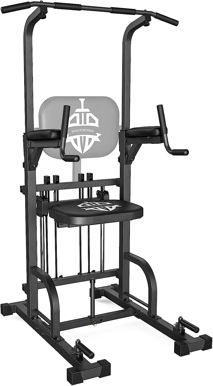 Power Tower Pull up Dip Station Assistive Trainer Multi-Function Home Gym Strength Training Fitness Equipment 440LBS