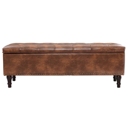 Arlecia Faux Leather Upholstered Storage Bench