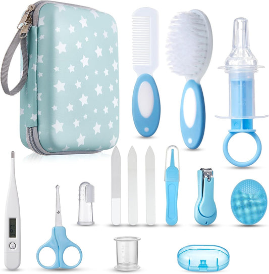Baby Grooming and Health Kit,  Safety Care Set, Newborn Nursery Health Care Set with Hair Brush,Comb,Nail Clippers and More for Newborn Infant Toddlers Baby Girls Boys