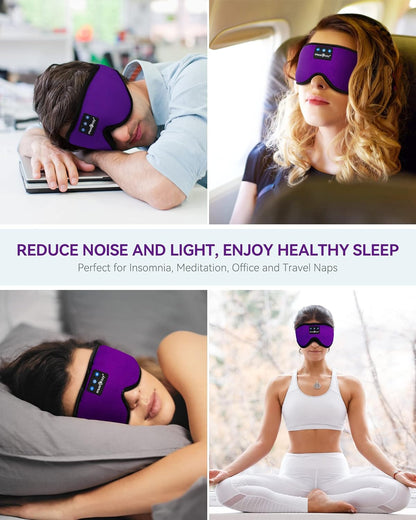 Sleep Headphones Bluetooth 5.2 Sleep Mask 3D Wireless Music Sleeping Headphones Headband Eye Mask Sleep Earbuds for Side Sleepers Mom Women Cool Tech Gadgets Gifts