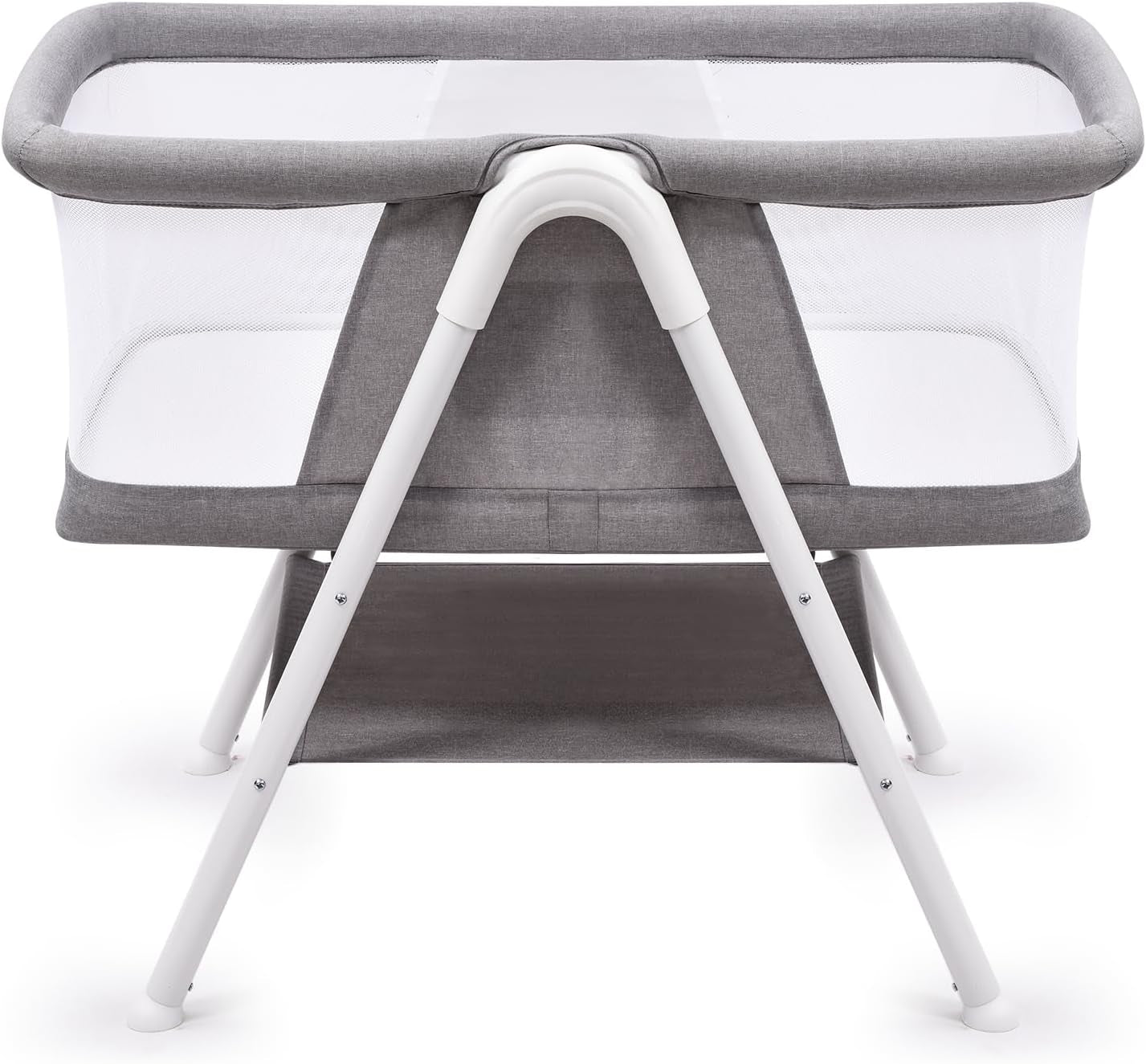 Bassinet, Baby Crib, Lightweight and Breathable Mesh Design, Easy to Clean,Gray - Design By Technique