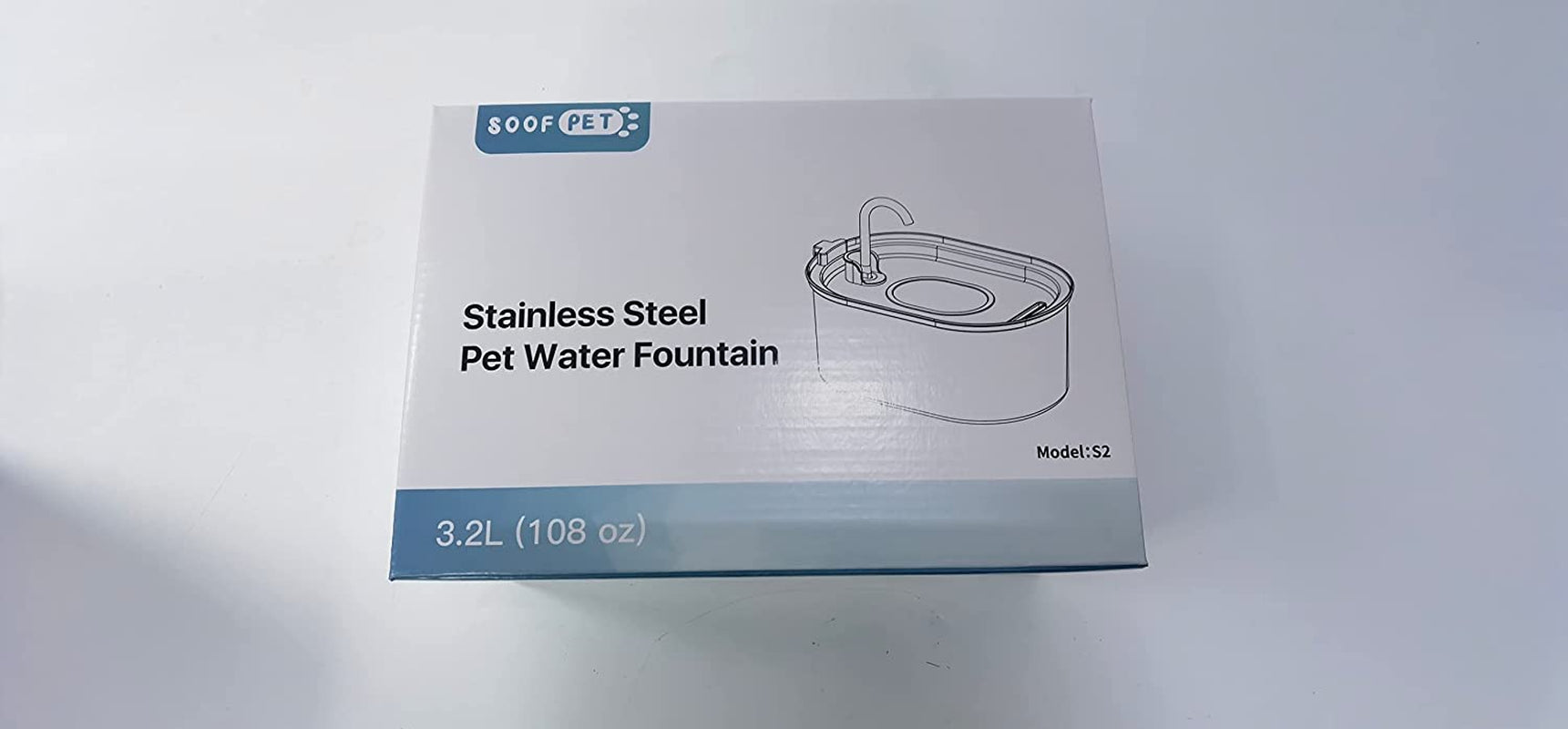 Cat Water Fountain Stainless Steel: 108Oz/3,2L Pet Water Fountain - Water Fountain for Cats inside with Quiet Pump - Dishwasher Safe Cat Fountains - Suitable for a Variety of Pets -