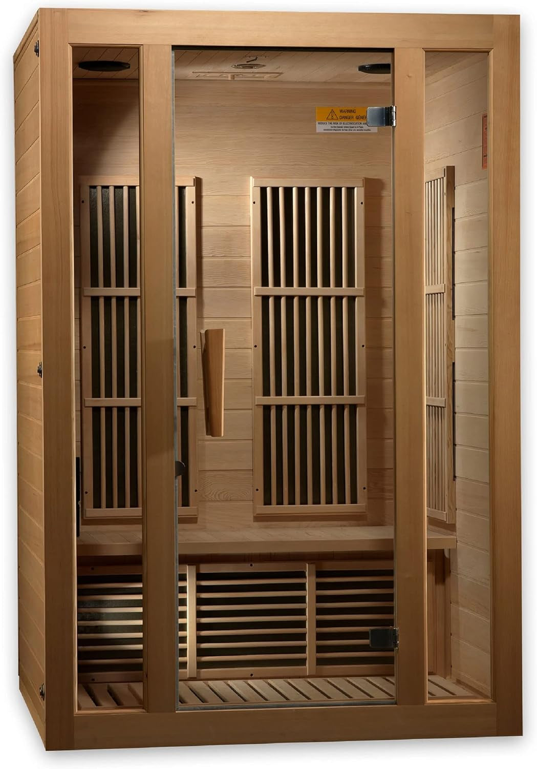 MX-J206-01 Seattle Carbon Far Infrared Sauna for 2 Persons, Hemlock Wood