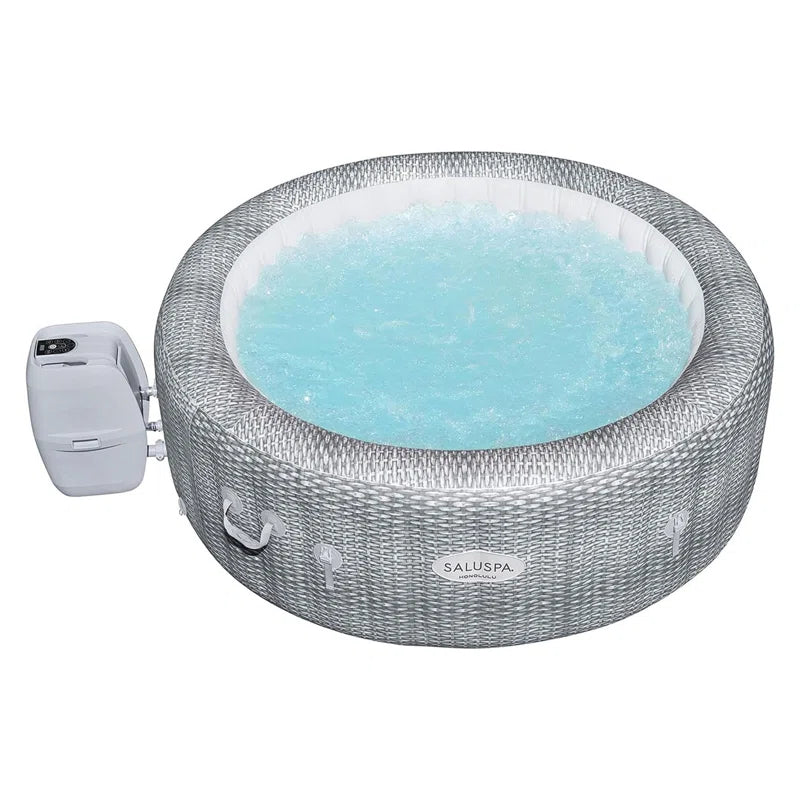 Honolulu Saluspa 6 Person Inflatable round Hot Tub Spa with 140 Airjets